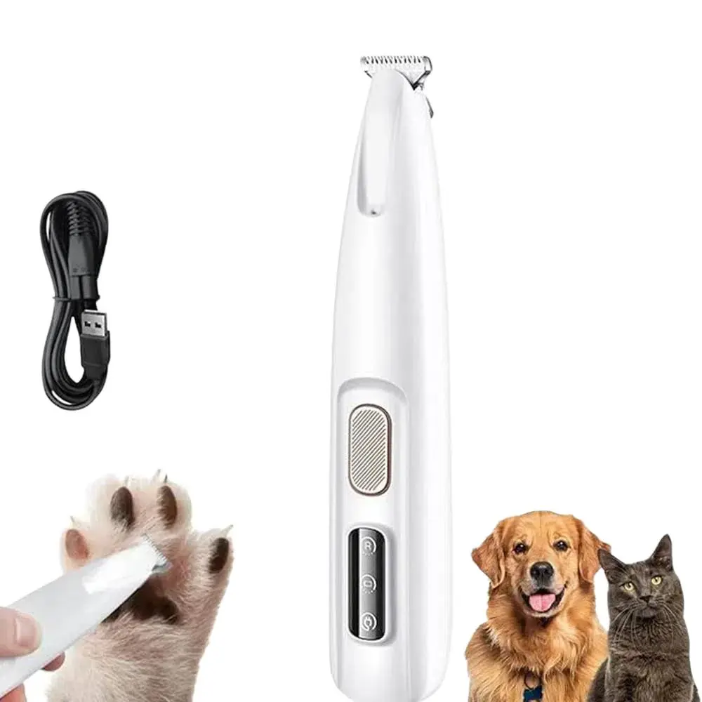 Waterproof LED Light Pet Hair Trimmer, 1 Count Rechargeable Pet Clipper, Professional Pet Hair Grooming Instrument for Dogs & Cats, Tools