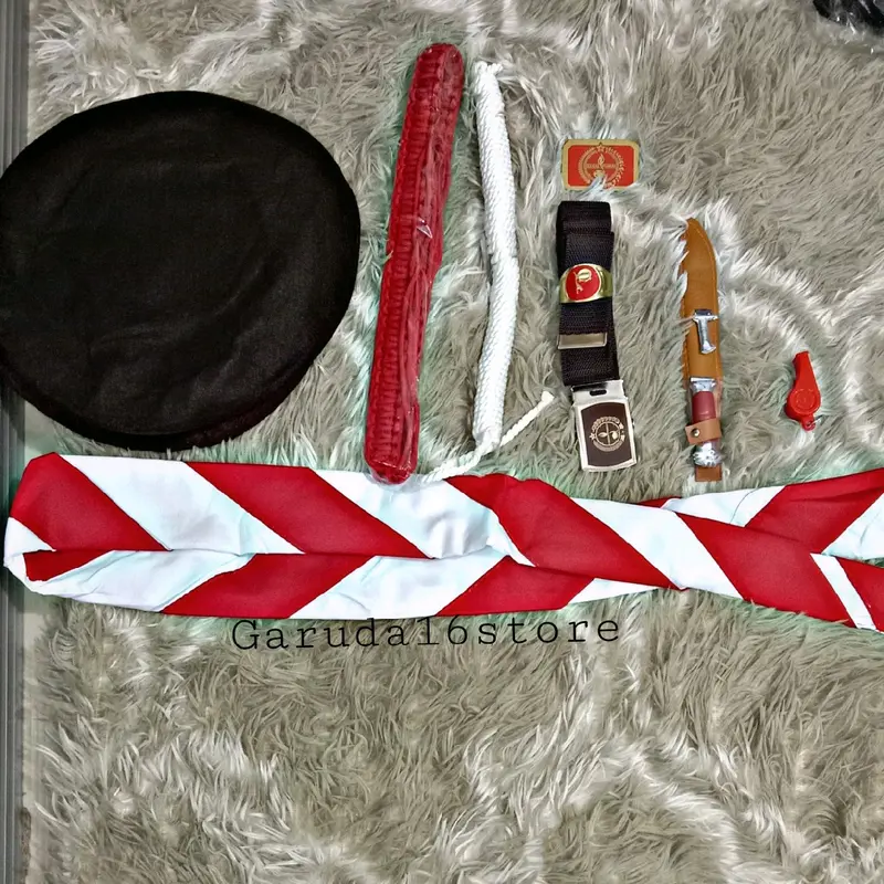 Alat Pramuka cowok baret  1 SET -SMP 2