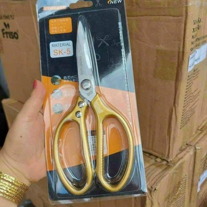 ComBo 2 Cây Kéo nhật đa năng SK5, Kéo cắt cán sắt siêu sắc - Hàng mới toanh xịn sò SK5, cán chịu lực tốt, lưỡi thép không rỉ 4
