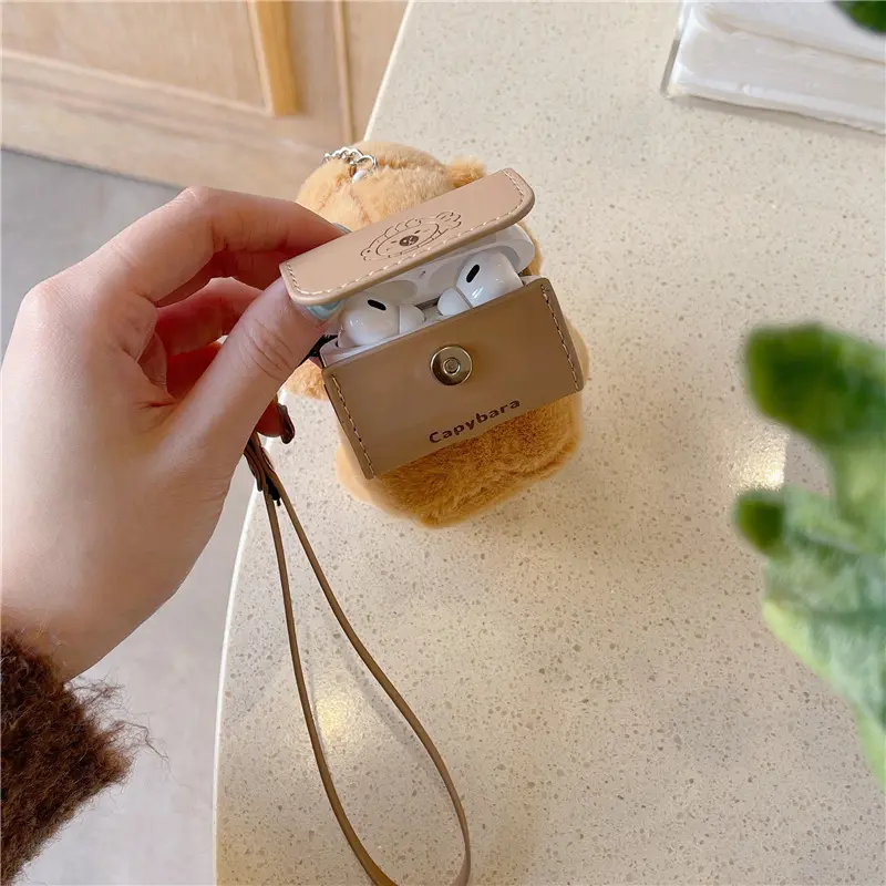 Balo Capybara, Thiết Kế Hoạt Hình Ba Chiều, Dành Cho Ốp Tai Nghe Không Dây Bluetooth Apple 1/2 / 3airpods Pro2, Ốp Bảo Vệ 3
