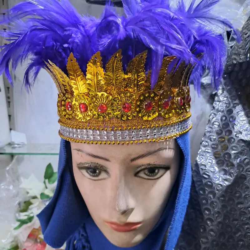 mahkota bulu asesoris bulu mahkota ikat kepala hairdo bulu asesoris adat kalimantan 3
