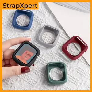 Silicone Case for Apple Watch Ultra 3/2/1 49mm 46mm 42mm 45 44 40 41 38mm Silikon Rubber Case for Iwatch Series 11 10 9 8 7 6 SE 5 4 3 2 Soft Bumper Material Screen Protector Cover for Jam Tangan Smartwatch