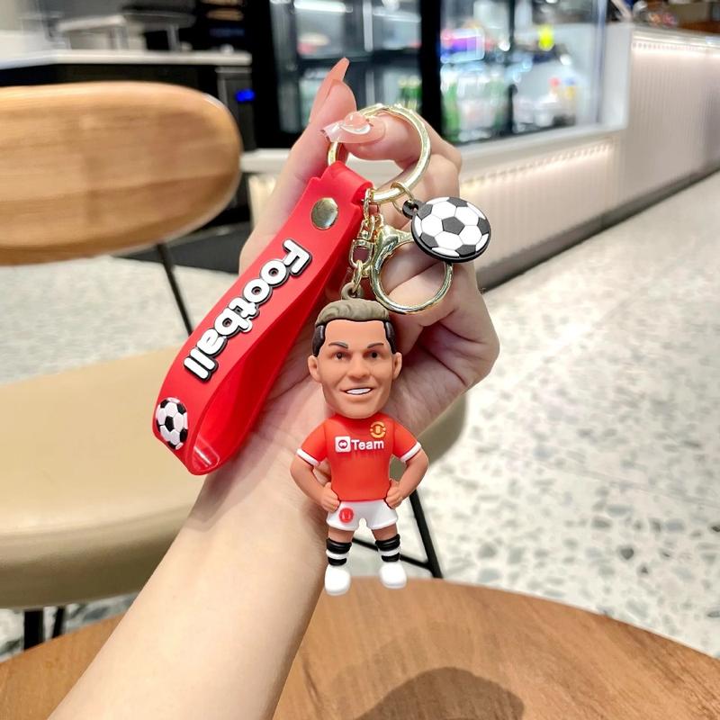 Product Introduction of Football Star Ronaldo Figure Keychain Jewelry Bag Pendent Keyring Collection Doll Car Ornaments Key Accessories Souvenirs Gifts 7