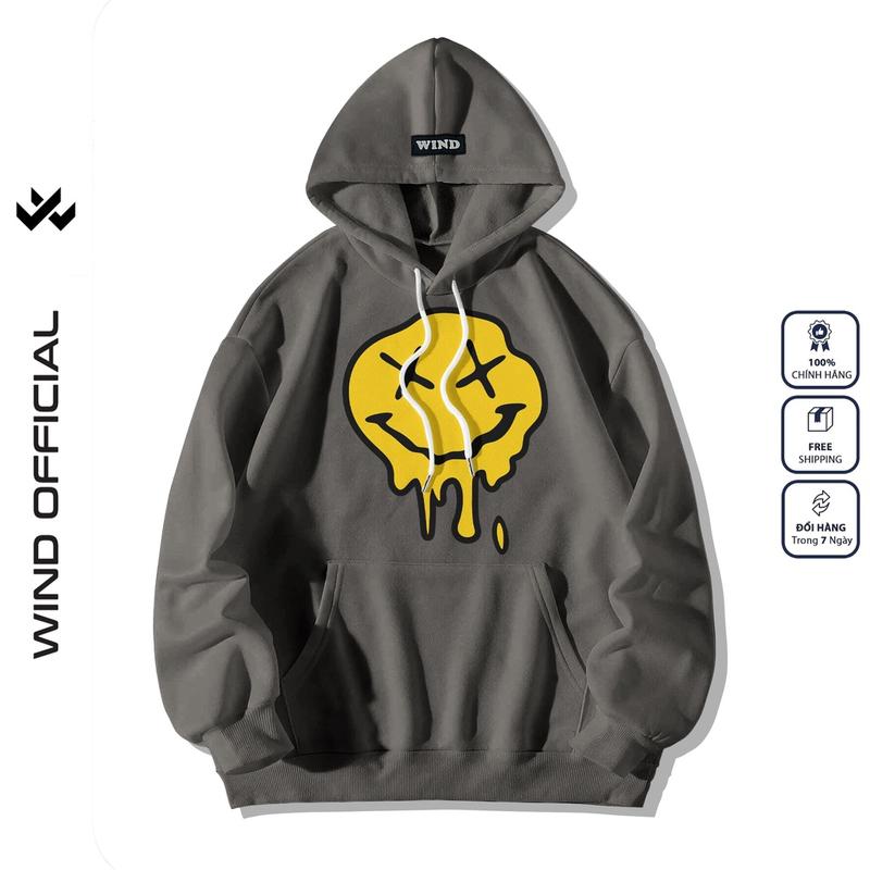 Áo hoodie form rộng WIND CLOTHING unisex nỉ Drew Mặt Quỷ thời trang nam nữ thu đông oversize