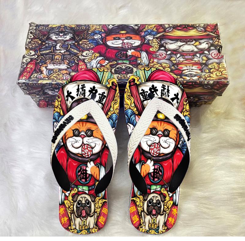 Dép nam tông lào hoạt hình đế cao su sịn in UV cao cấp size 38-43