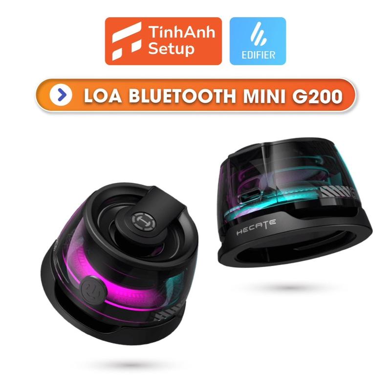 Loa Bluetooth EDIFIER G200 - Loa Bluetooth Tích Hợp Nam Châm, Thiết Kế Trong Suốt Kết Hợp Led RGB, Pin Lên Tới 7H Củ Loa Nghe Nhạc
