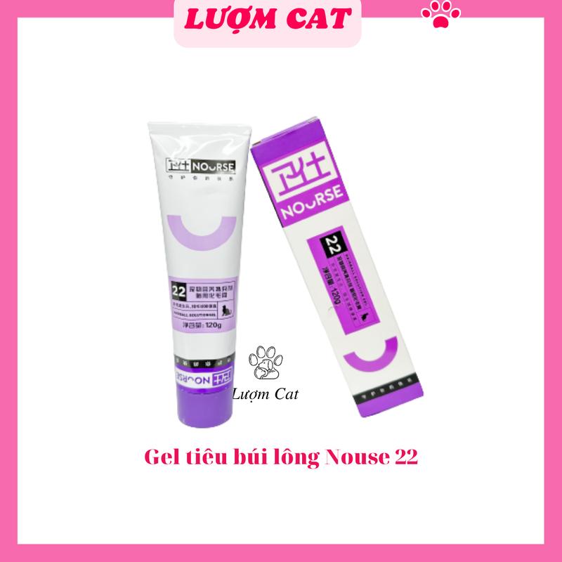 Tiêu búi lông cho mèo Nouse 22dạng gel 120g Nhuận tràng tốt cho tiêu hóa