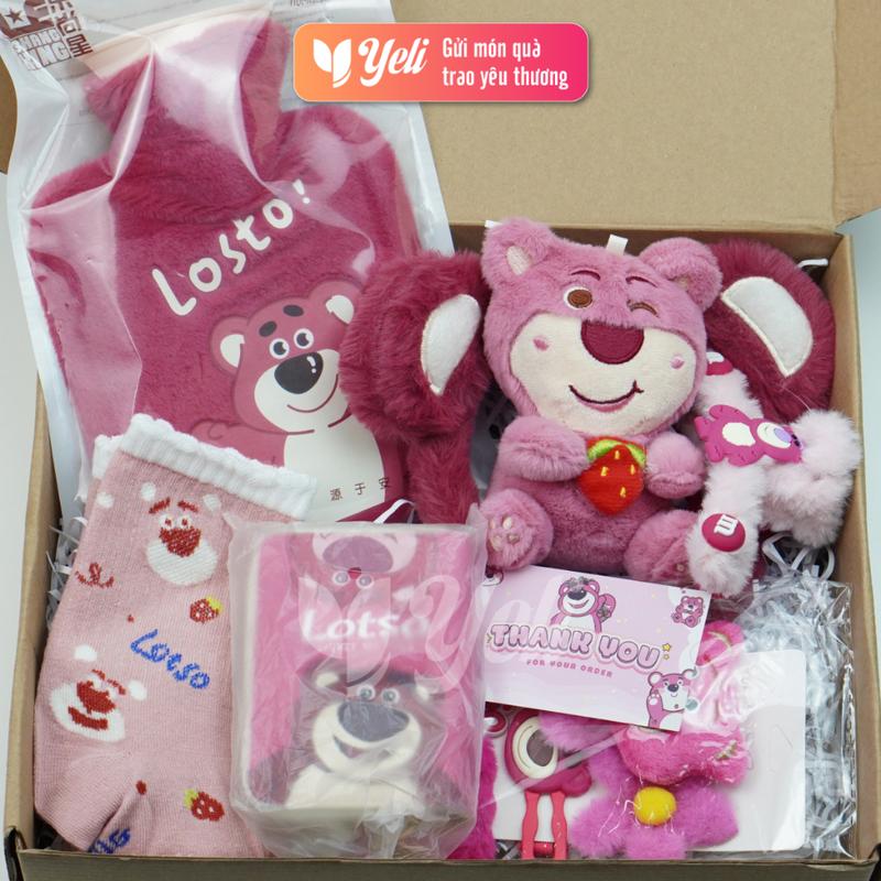 Combo quà tặng gấu dâu phụ kiện, set quà tặng đáng yêu dễ thương Loopy, Hello Kitty, Kuromi nhân dịp sinh nhật, ngày lễ Yeli 3