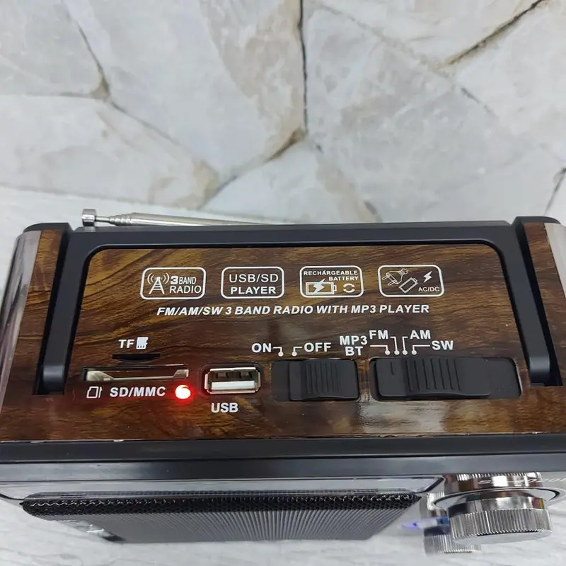 Speaker SN-4020BT Jadul Fm Am Sw Bluetooth USB Micro Sd Player Ada Senter Bisa Cas Radio Antena 3
