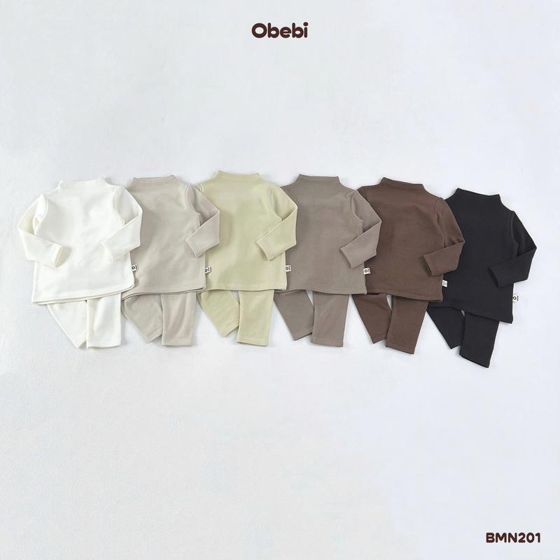 CB77: Combo 2 BMN210 Bộ Quần Áo Cao Cổ Giữ Nhiệt Mềm Mại Thoải Mái Cho Bé Obebi