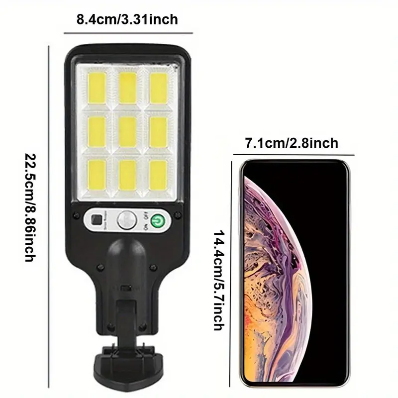 Solar Powered Motion Sensor Light, 4 Counts Safety Solar Street Light with Remote Control, Outdoor Led Light for Garden, Garage, Backyard 1