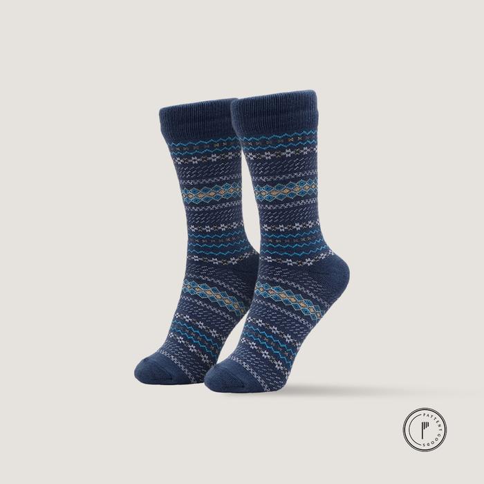 Gambar Pattent Goods Kaos Kaki Kerja Kantor Kantoran Motif Corak Tribal Helma Blue dari Pattent Goods Kota Bandung Tokopedia