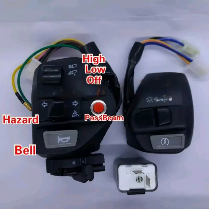 Saklar Sakelar Holder Kiri Kanan MX New 135 Plus Hazard On/Off Passbeam