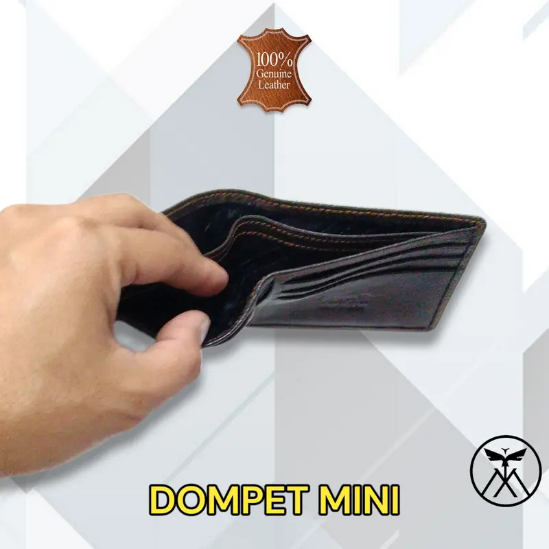 Dompet Pendek MINI KULIT ASLI (Pas Uang Kertas) Setrip 3