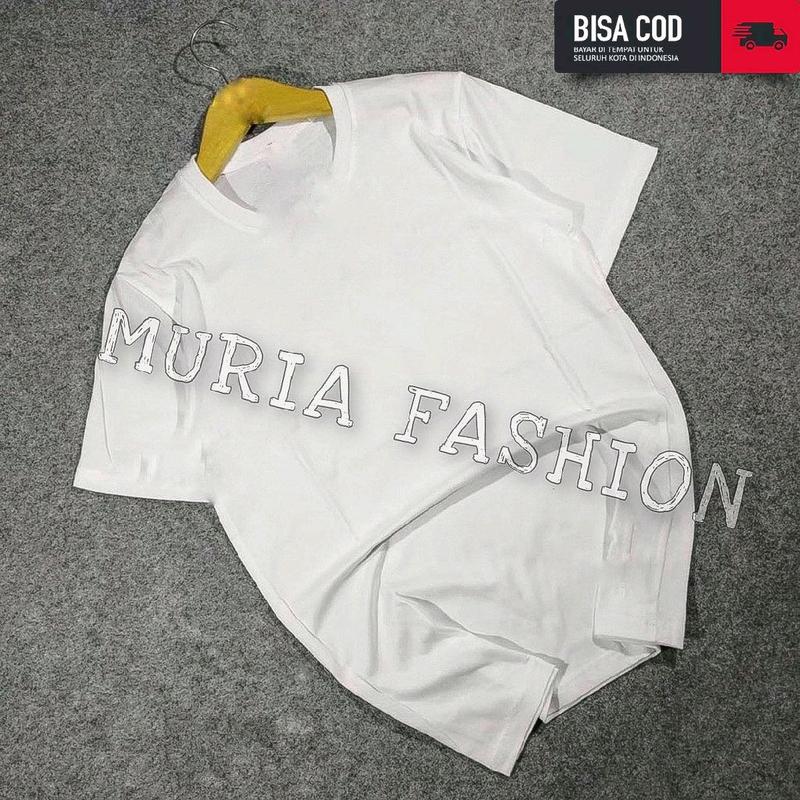 Kaos polos pria 100ribu dapat 7 Santai lengan Pendek Lokal Semi Katun Oblong 8