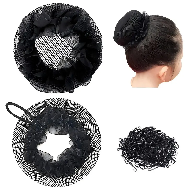 Women Chignon Net Hairnet Headwear Ballet Disk Hair Snood Nets for Wigs Invisible Dancing Sporting Hair Net Hair Accessories