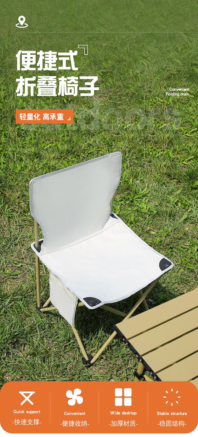 Product Introduction of Outdoor folding chair Field sketch fishing stool Portable BBQ family camping Oxford cloth folding chair 1