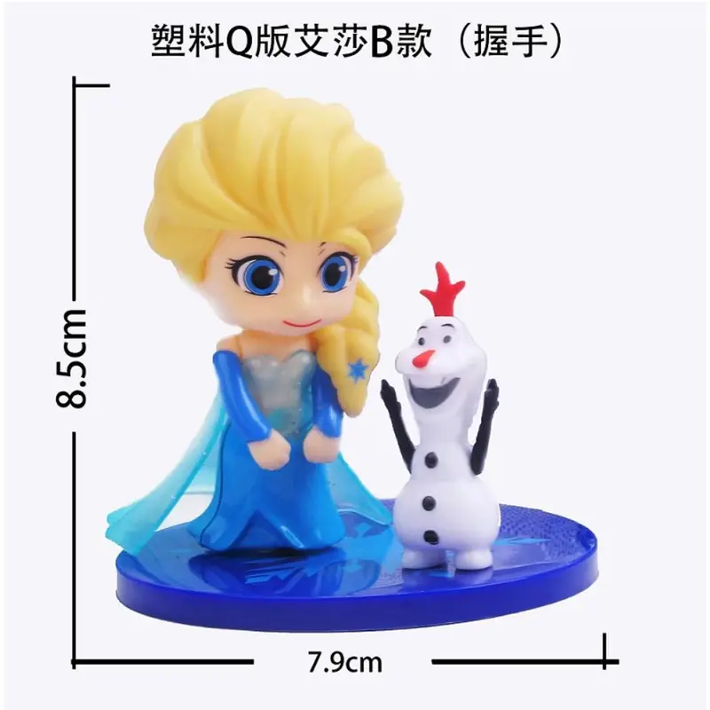 Princess Pajangan Kue Mainan Pajangan Hiasan Toppers Dekorasi Pesta Anak Princess Belle Mermaid Elsa Frozen Snow White 6