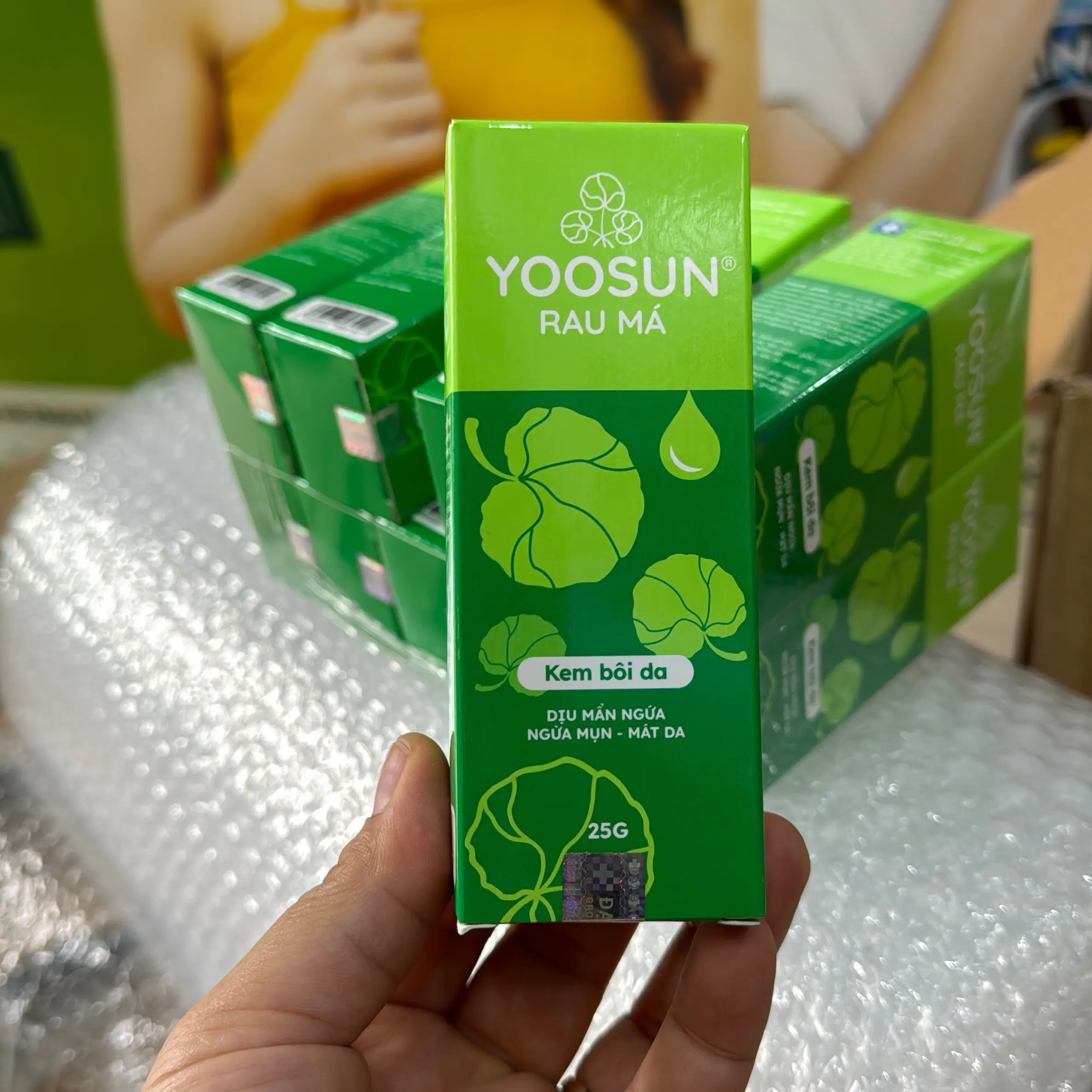 Kem Yoosun Rau Má - Giúp ngăn ngừa rôm xảy, mẩn ngứa, hăm da, diu vết ...