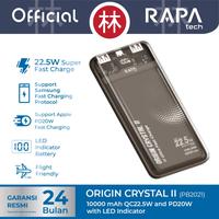 Gambar RAPAtech PB2021 - ORIGIN CRYSTAL II - QC 22.5W LED 10000 mAh Powerbank dari Liem Group Kota Administrasi Jakarta Barat 1 Tokopedia