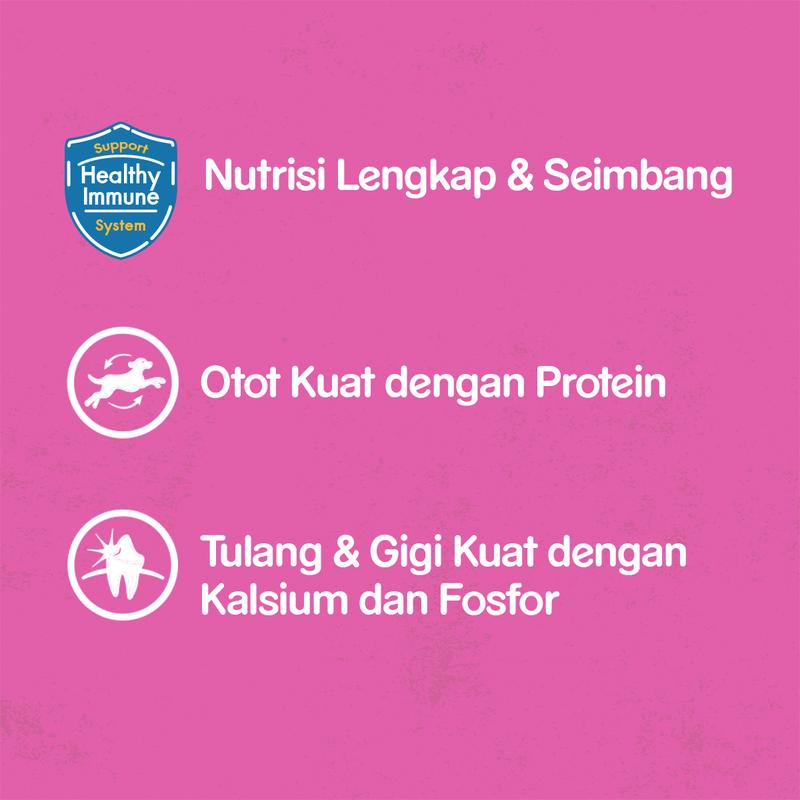 Pedigree Makanan Anak Anjing Basah Pouch rasa Chicken 130 gr- Isi 12 3