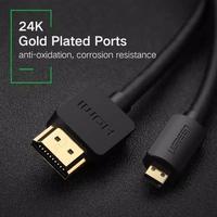 Gambar Ugreen Micro HDMI to HDMI cable 2M Black 30103 dari MARKAS KOMPUTER STORE Kota Administrasi Jakarta Barat 3 Tokopedia