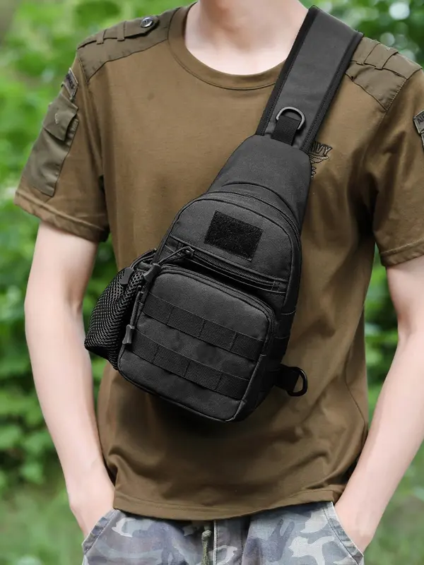 Men's Outdoor Large Capacity Multifunctional Fanny Pack, Casual Zipper Chest Bag, Sports Gym Bag for Men 3
