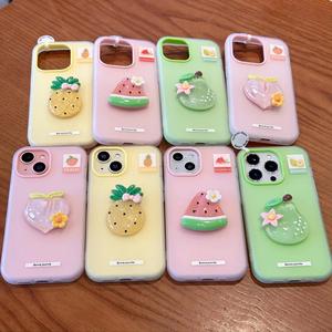 Summer Fruit Label Suitable for Apple 16/15 Pro Max Phone Case 14/13 Skin Feel Jelly 12
