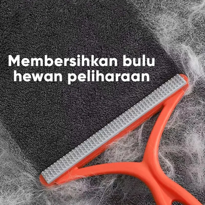 Alat Pembersih Serat Bulu Hewan Pakaian Sofa Kasur Kotoran Debu 2in1 / Sikat Pembersih Bulu Hewan Pet Hair Remover 2in1 4