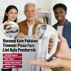 Philips Fuzz Shaver & Lint Remover Elektrik - Pembersih Serat, Bulu Hewan, dan Debu untuk Pakaian & Furniture, Model XYZ, 2x Baterai, Panjang 20cm, Kualitas Terbaik