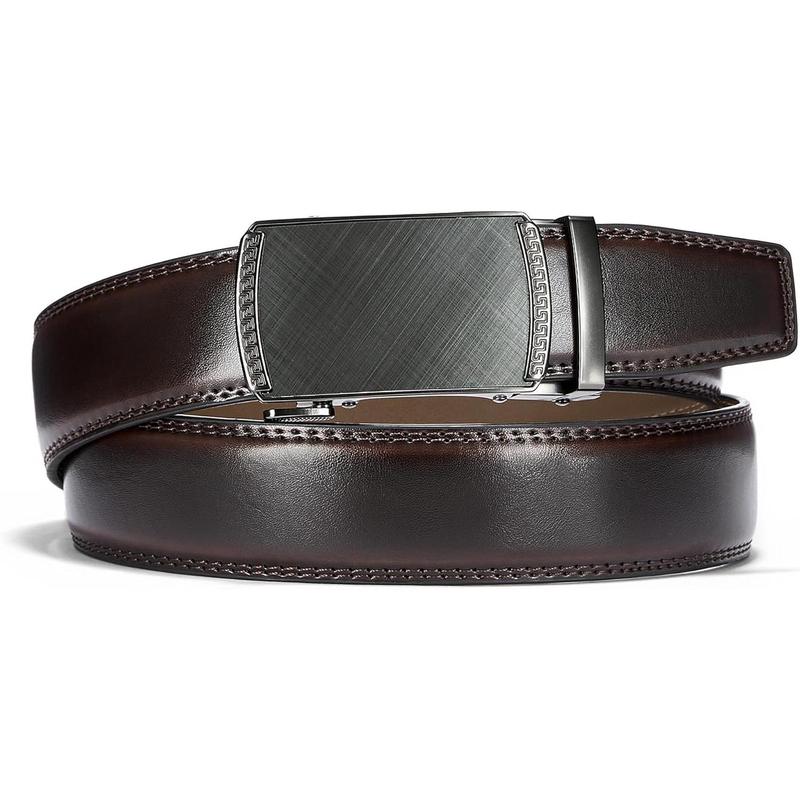 TikTok Shop: Mens Belt Leather Ratchet Belt - Customizable Fit, Effortless  Style (35mm)