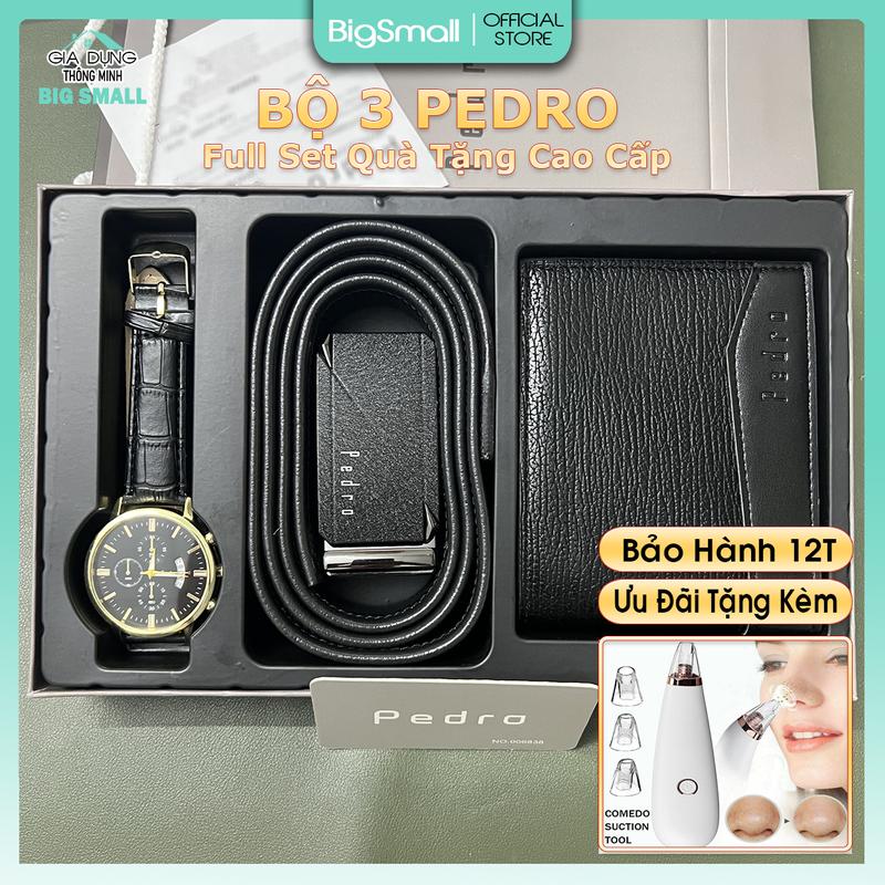 Full Box + Túi Bộ 3 Pedro Đồng Hồ Ví Da Thắt Lưng DA Ưu Đãi 7 Ngày Kèm Mic Hát Làm Quà Tặng Người Thân. Sản phẩm Như hình Bảo Hành Lỗi Đổi Mới Watch Đeo Tay
