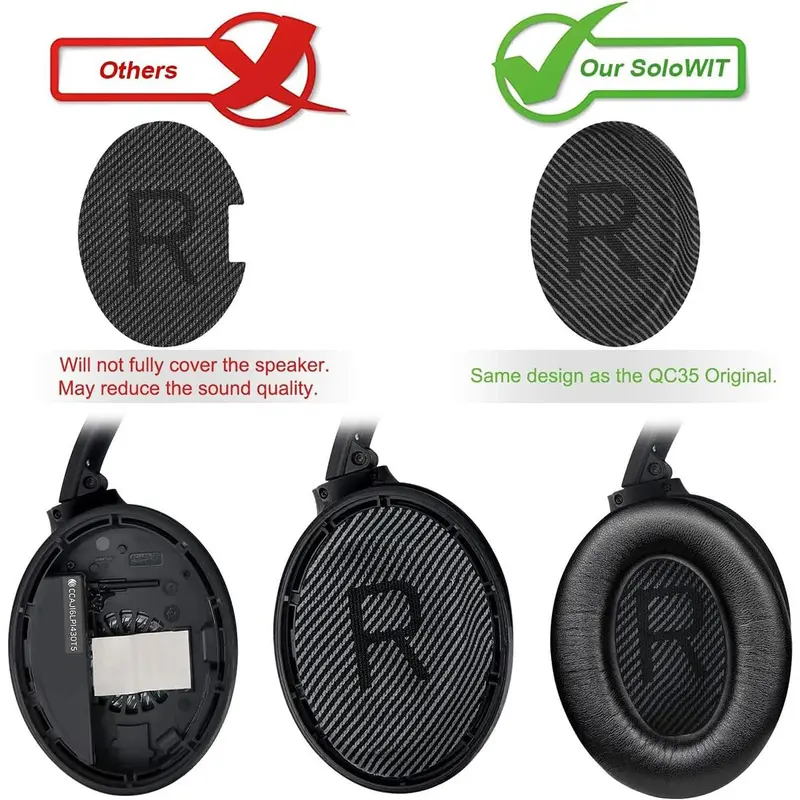 Replacement Earpads for Bose Quiet Comfort 35 & Quiet Comfort 35 II Headphones, 1 Pair Soft Ear Cushions, Headphone Accessories 3