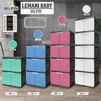 Gambar AKAKO - LEMARI PAKAIAN PLASTIK 2 PINTU AKAKO BABY BILPIN SUSUN 3 - tanpa kunci dari AKAKOOFFICIALSHOP Kota Tangerang 5 Tokopedia