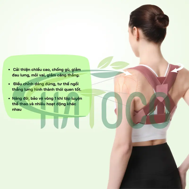 Đai Bảo Vệ Vòng 1 Hatoco Nâng Đỡ Vòng Một Khi Tập Gym, Khắc Phục Gù Lưng 4