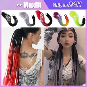 Wig Rambut Sintetis Model Kepang Jumbo 24Inch Rambut Kepang extension Untuk Wanita