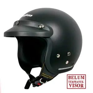 Helm RETRO SNI Carglos Hitam TOPI / PET PENDEK PRIA WANITA Kekinian helm Dewasa Full Leher Motorcycle