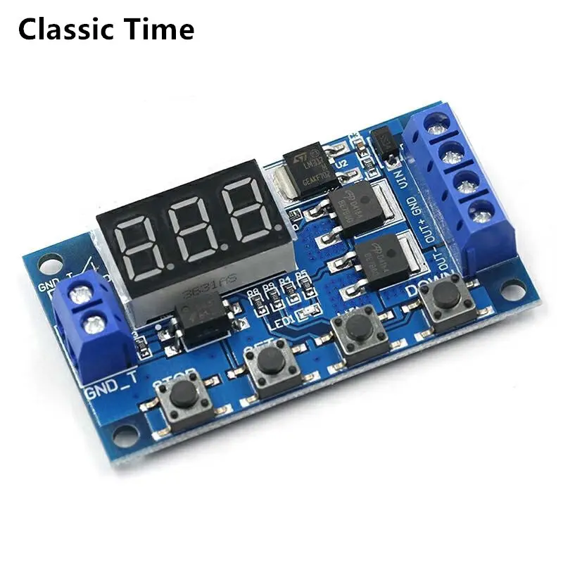 DC 12V 24V Dual MOS LED Digital Time Delay Relay Trigger Cycle Timer ...