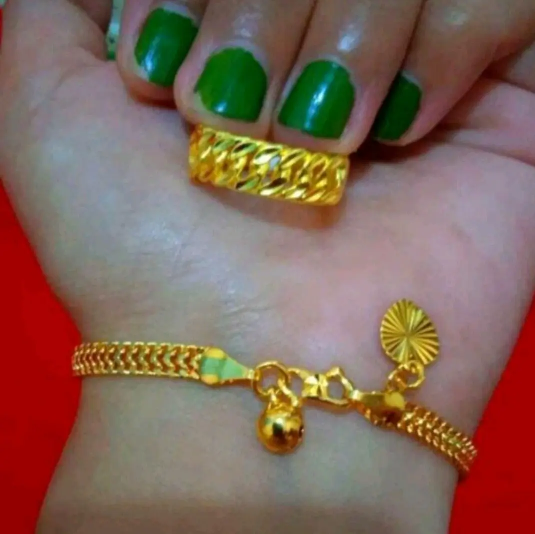 COD Gelang Tikar Free Cincin Rantai Terbuat dari koin asli anti luntur anti Karat
