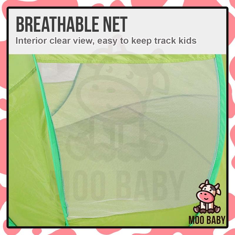⭐Moo Baby Tent Foldable Tent for Kids Hauntun Playhouse Camping Kids Rumah Mainan Kanak Kanak Khemah Kanak2 Murah 4