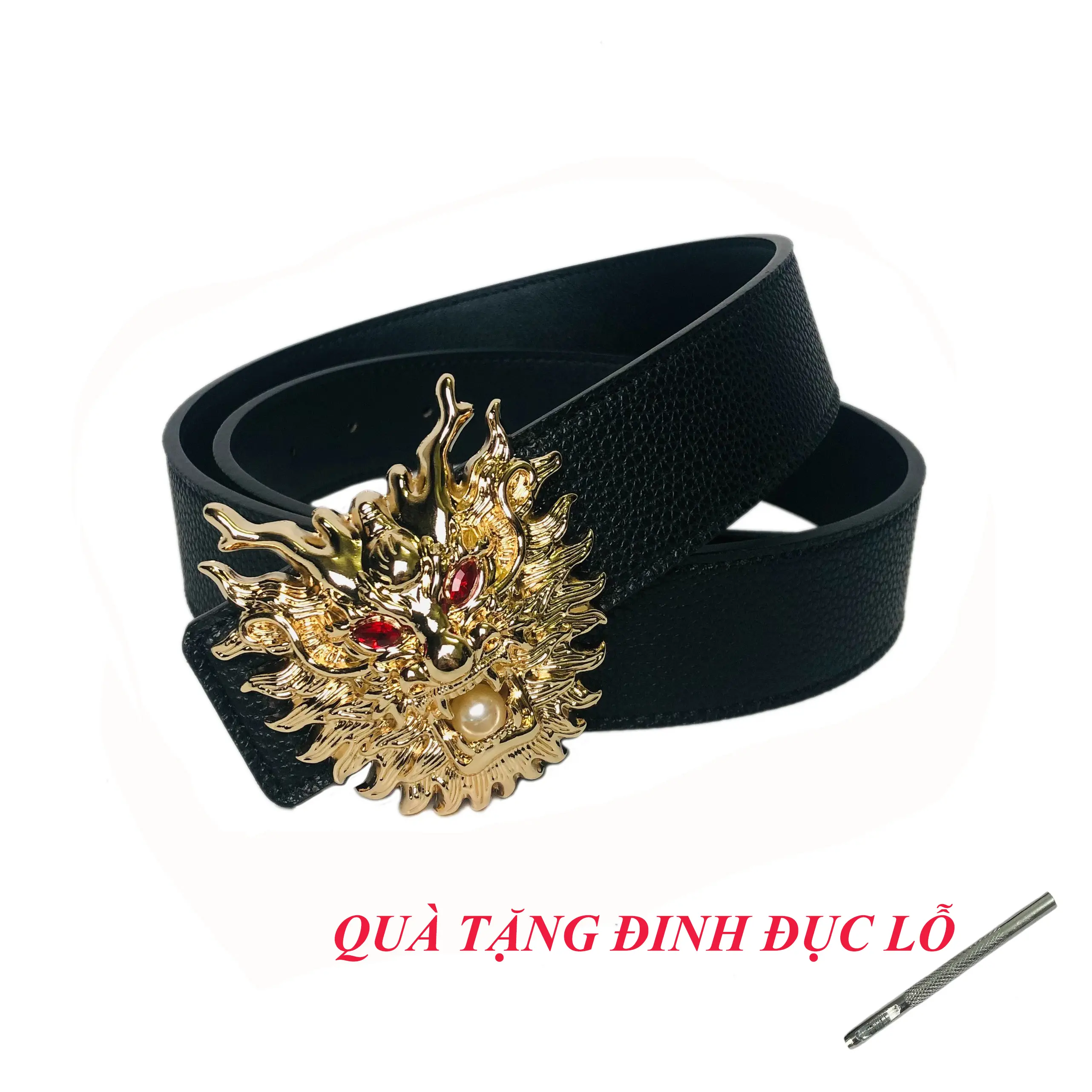 Thắt Lưng Nam 12 Con Giáp / Dây Lưng Nam Thời Trang Mặt Rồng | Tặng kèm đinh đục lỗ