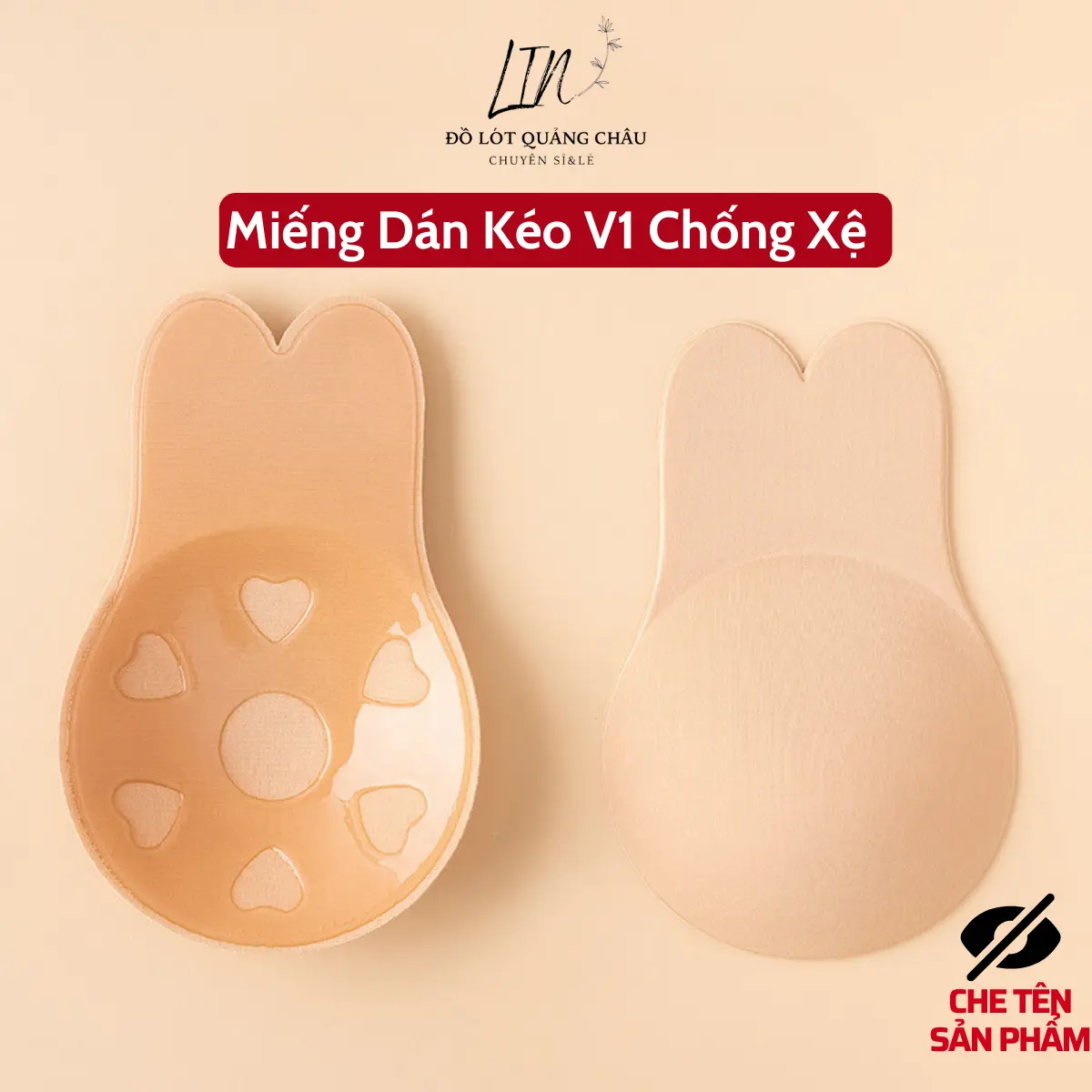 Miếng Dán Ti Hình Tai Thỏ Dán Ti Kéo Vòng 1 Chống Chảy Xệ  Lin Store 017 Nữ Women Bra