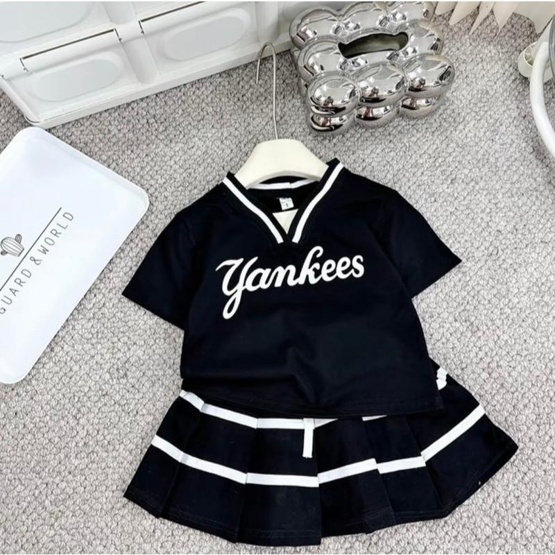 SET VÁY XẾP LY YANKEES, VÁY THỜI TRANG CÓ LÓT QUẦN CHO BÉ GÁI 9-35KG. 7