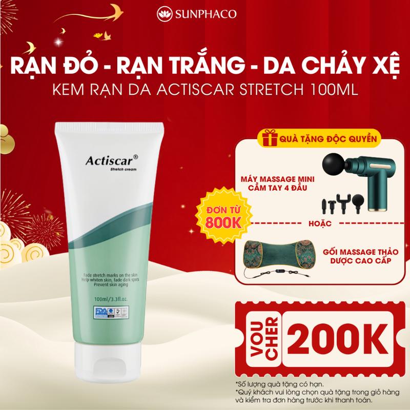 Kem Rạn Da Actiscar Hỗ Trợ Làm Mờ Rạn Đỏ, Rạn Trắng, Rạn Sau Sinh, Rạn Do Dậy…