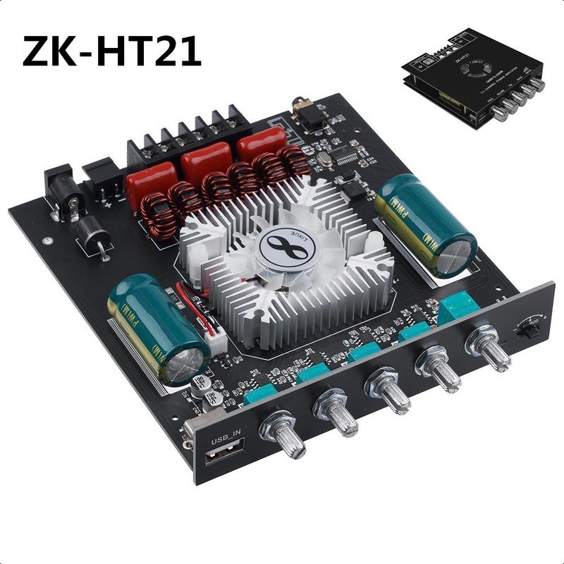 Mô-đun Khuếch Đại Công Suất Kênh 2.1 ZK-HT21 Bluetooth 5.0 160W*2+220W Tương Thích Loa 30-200W Phụ Kiện - Nghe Nhạc Earphone