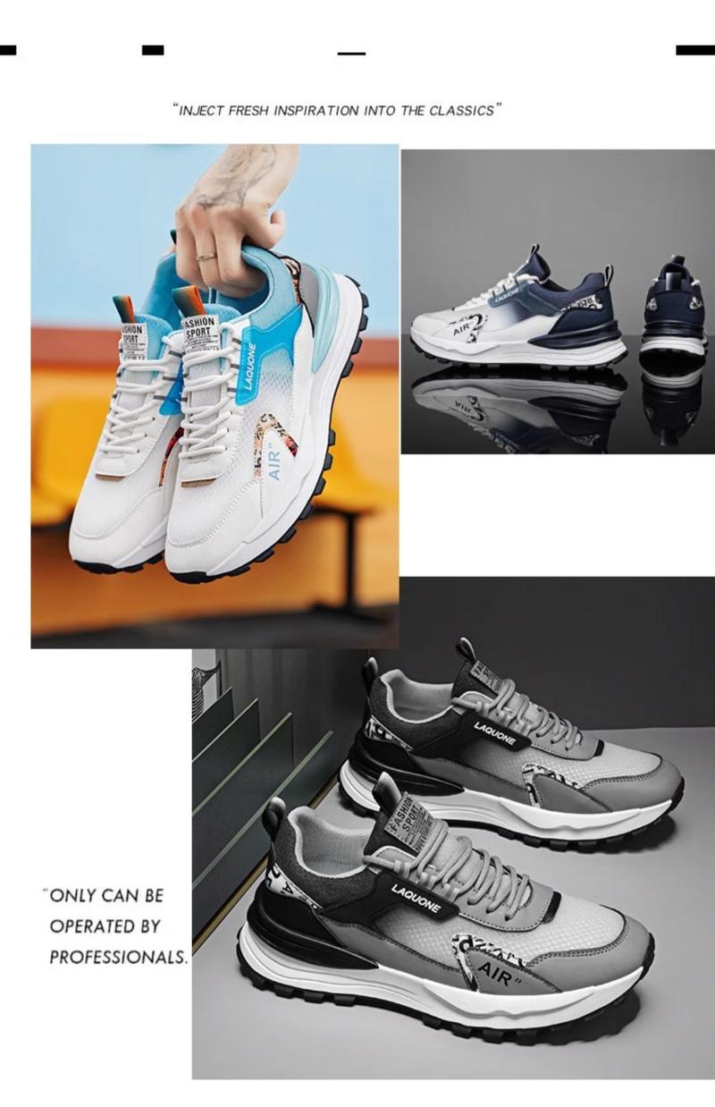 Product Introduction of Men's Shoes New Breathable Mesh Surface Wild Running Sneaker 2025 Spring Thin Soft Bottom Non-Slip Deodorant Teenagers 6
