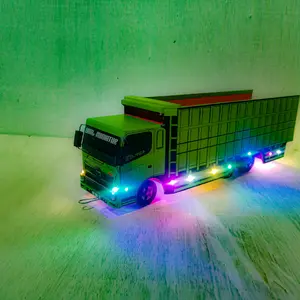 miniatur truk tronton hino full lampu bisa oleng depan belakang Set Hadiah Cowok