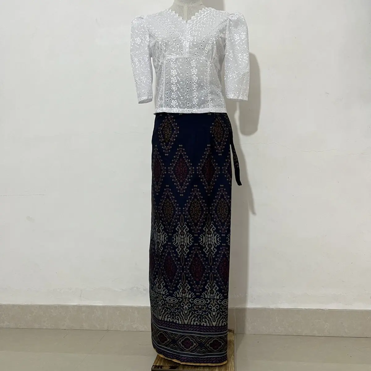 Lace-up Straight Skirt New Dai Lace-up Longji Skirt Maiden Skirt Sarong Dai Ethnic Skirt Printed Skirt