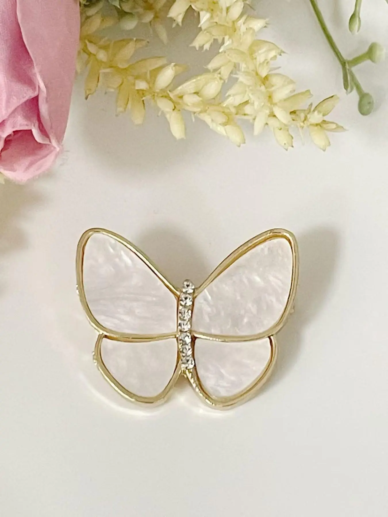 Elegant Butterfly Design Brooch, Rhinestone Decorated Clothes Brooch, Fashion Accessories for Women & Girls, Trendy All-match & Exquisite Brooch for Birthday Gift