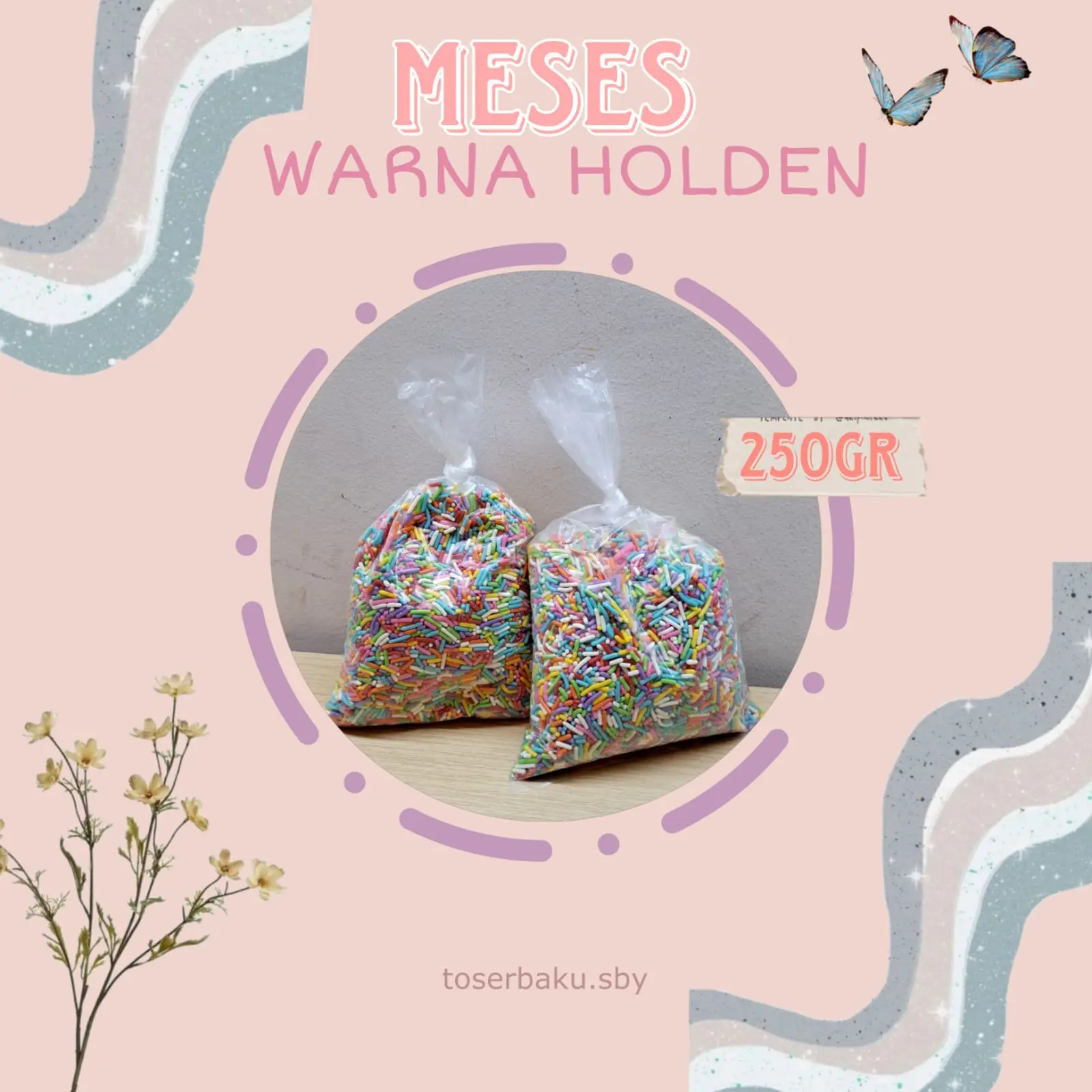 MESES Warna Warni HOLDEN / Meses RAINBOW 250gr Good Quality